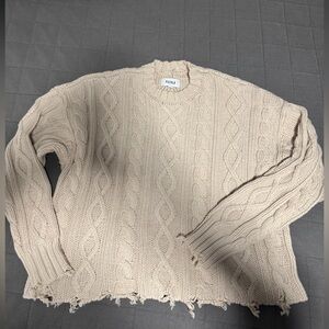 Pistola Eva Crewneck sweater dove cable